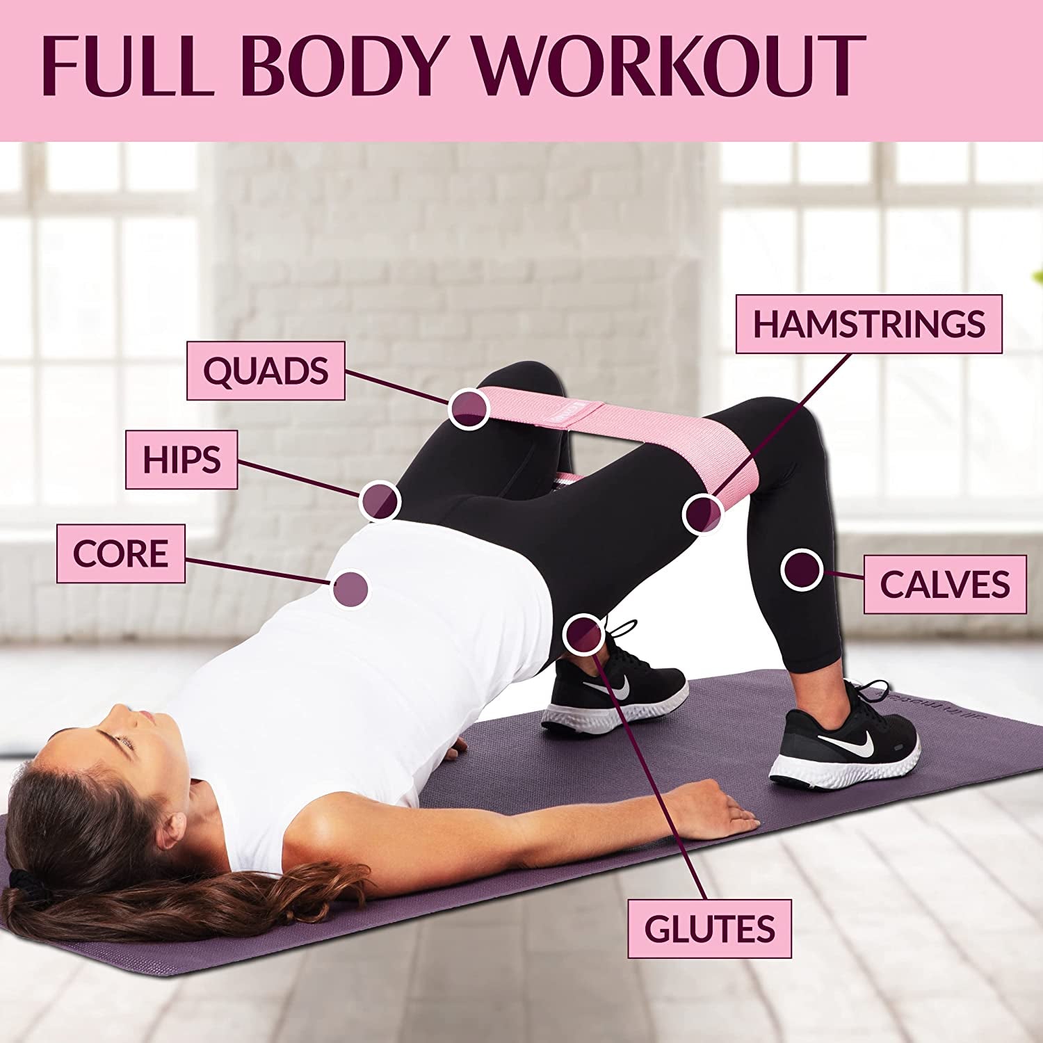 Gymb Premium Resistance Bands for Working Out - Exercise Bands to Workout Glutes, Thighs & Legs - Non Slip Cloth Booty Bands for Gym & Home Fitness, Yoga, Strength & Pilates for Men/Women - 3 Levels